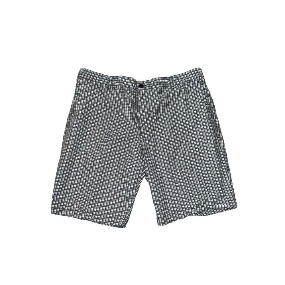 Dockers Blue And White Plaid Flat Front Chino Shorts Size 40